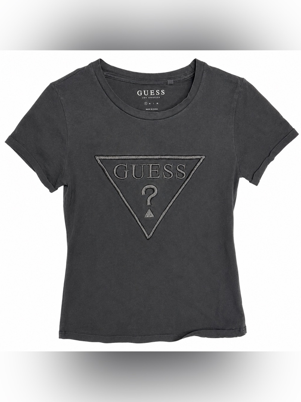 GUESS Los Angeles Black Logo T-Shirt Women's Small Classic Streetwear Tee